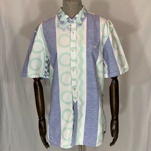 NWOT Large Mens Collared Shirt with unique pattern from VANS off the wall